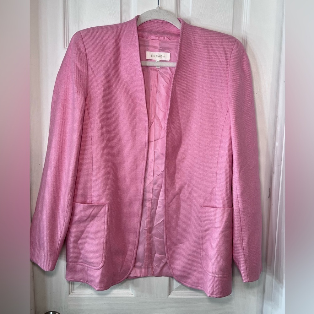 Escada‎ Blush Pink Women's Suit Jacket Size 36